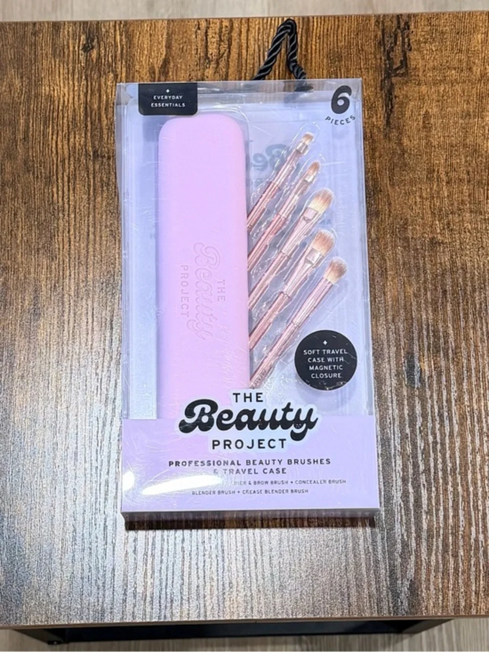 Beauty Project Pink 6-Piece Women's Skincare Brush Set with Travel Case